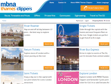 Tablet Screenshot of booking.thamesclippers.com